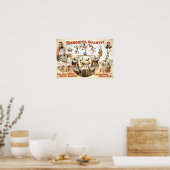 Performing Monkeys Vintage Poster ポスター (キッチン)
