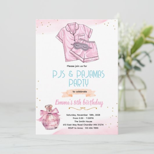 Perfume and Pajamas party Invitation 招待状 (スタンド正面)