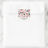 Perfume Purses Rubies & Sunglasses Addressステッカー スクエアシール (バッグ)