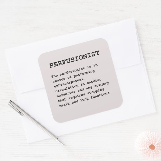 Perfusionist定義 スクエアシール (封筒)