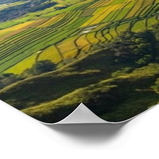 Pergasingan Hill Sunrise Rinjani View Wall Art ポスター (角)