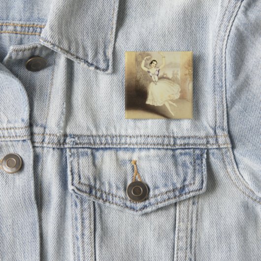 PeriのバレエのCarlotta Grisi (1819-99年) 缶バッジ (インサイチュ)