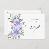 Peri & Purpleと食事RSVPカード 出欠カード (正面/裏面)