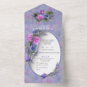 Peri Waterカラーバラ&チューリップすべて1インチ オールインワン招待状 (内側)