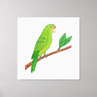 Perico verde del trópico キャンバスプリント