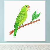 Perico verde del trópico キャンバスプリント (インサイチュ (ウッドフロア))