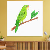 Perico verde del trópico キャンバスプリント (インサイチュ (リビング))