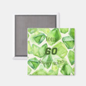 Peridotをテーマにした威厳がある誕生日記念日カスタム マグネット (正面/裏面)