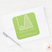 Peridotステッカーにアップ スクエアシール (封筒)