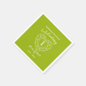 Peridot 1周年記念1年の愛のナプキン スタンダードカクテルナプキン (角)