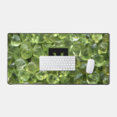 Peridot Birthstone Monogram Personalized Name デスクマット (キーボード&マウス)