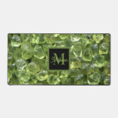 Peridot Birthstone Monogram Personalized Name デスクマット (正面)