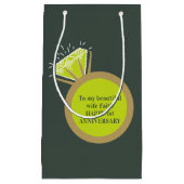 Peridot First結婚の1周年のお願い スモールペーパーバッグ (正面)