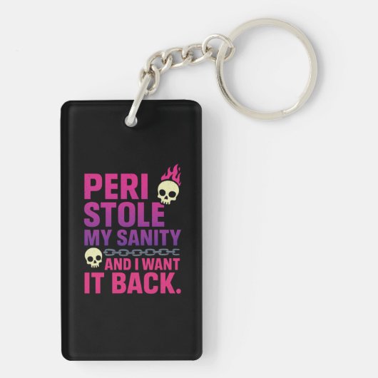 Perimenopause Keychain – Sanity Snatcher キーホルダー (裏面)