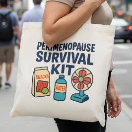 Perimenopause Survival Kit – Funny Tote for Snacks トートバッグ