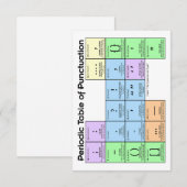 Period Table of Punctuation Cards サンキューカード (正面/裏面)