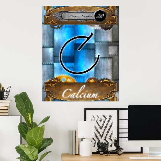 Periodic Element Calcium Atomic Number #20 Poster ポスター (ホームオフィス)