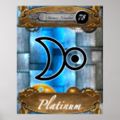 Periodic Element Platinum Atomic Number #78 Poster ポスター (正面)