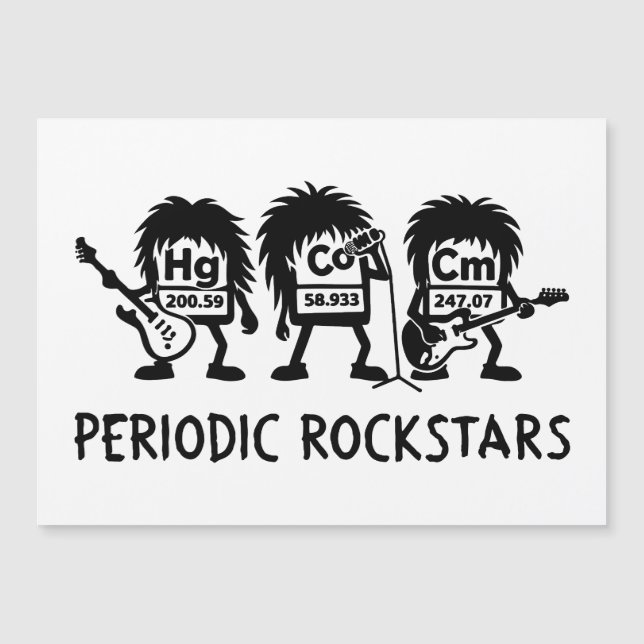 Periodic Rockstars Chemistry Humor (正面)