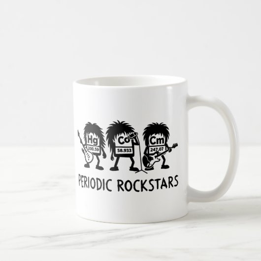 Periodic Rockstars Chemistry Humor コーヒーマグカップ (右)