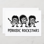 Periodic Rockstars Chemistry Humor サンキューカード (正面/裏面)