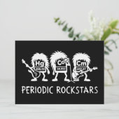 Periodic Rockstars Chemistry Humor サンキューカード (スタンド正面)