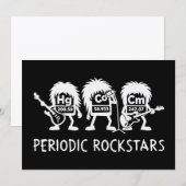 Periodic Rockstars Chemistry Humor サンキューカード (正面/裏面)