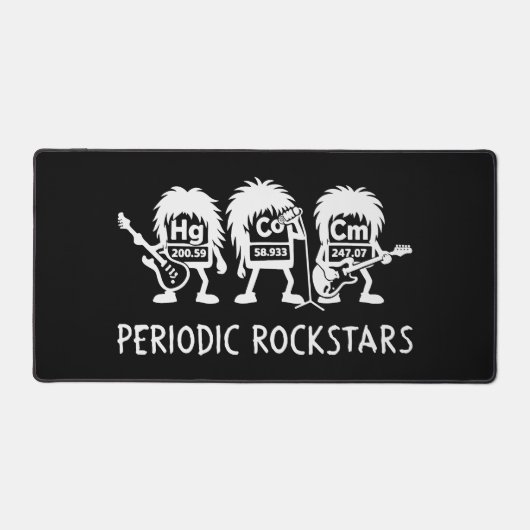 Periodic Rockstars Chemistry Humor デスクマット (正面)