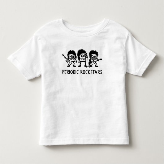Periodic Rockstars Chemistry Humor トドラーTシャツ (正面)