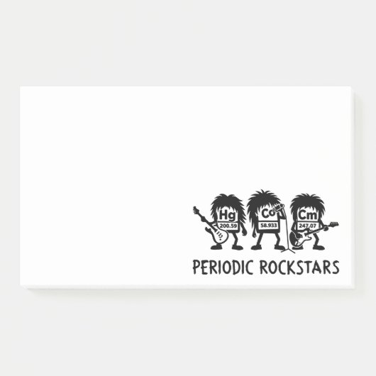 Periodic Rockstars Chemistry Humor ポストイット (正面)