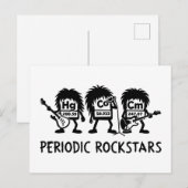 Periodic Rockstars Chemistry Humor ポストカード (正面/裏面)