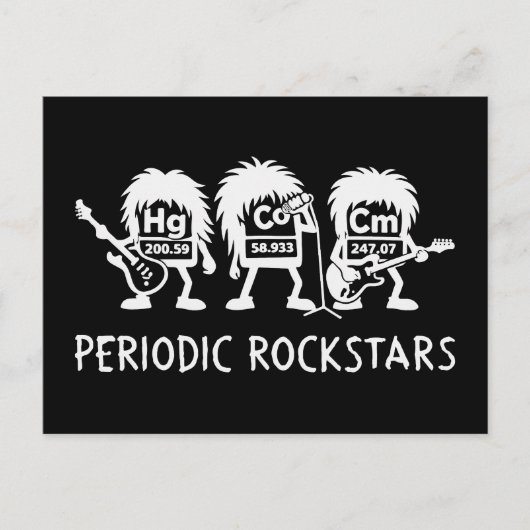 Periodic Rockstars Chemistry Humor ポストカード (正面)