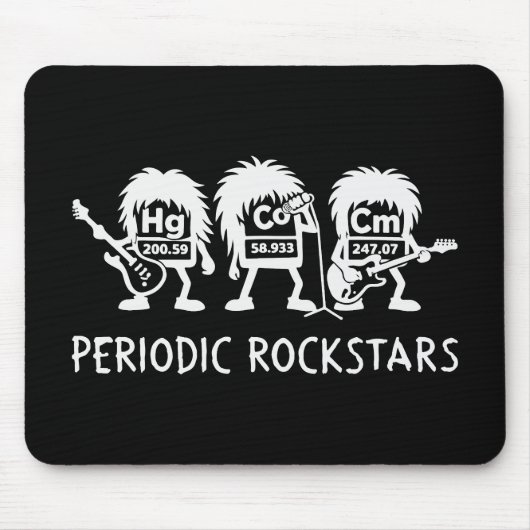 Periodic Rockstars Chemistry Humor マウスパッド (正面)