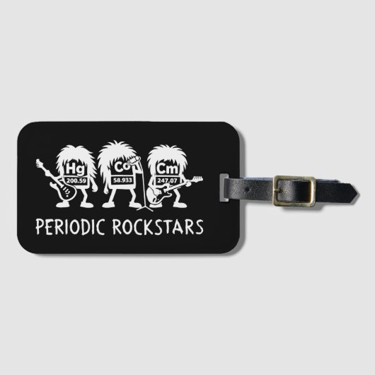 Periodic Rockstars Chemistry Humor ラゲッジタグ (正面横)