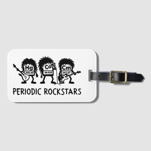 Periodic Rockstars Chemistry Humor ラゲッジタグ (正面横)
