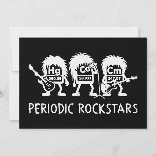 Periodic Rockstars Chemistry Humor 招待状 (正面)