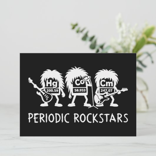 Periodic Rockstars Chemistry Humor 招待状 (スタンド正面)