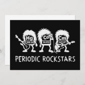 Periodic Rockstars Chemistry Humor 招待状 (正面/裏面)
