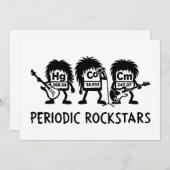 Periodic Rockstars Chemistry Humor 招待状 (正面/裏面)