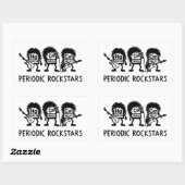 Periodic Rockstars Chemistry Humor 長方形シール (シート)