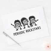 Periodic Rockstars Chemistry Humor 長方形シール (封筒)