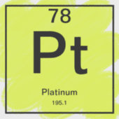 Periodic Tableステッカー – プラチナ シール (正面)