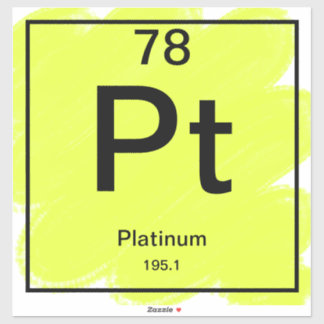 Periodic Tableステッカー – プラチナ シール
