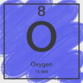 Periodic Tableステッカー – 酸素 シール (正面)