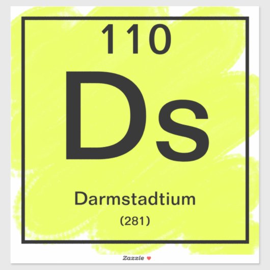 Periodic Tableステッカー – Darmstadtium シール (シート)