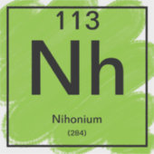 Periodic Tableステッカー – Nihonium シール (正面)