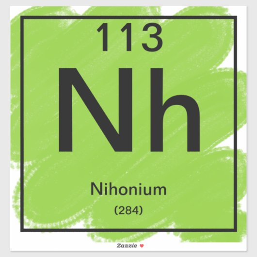 Periodic Tableステッカー – Nihonium シール (シート)