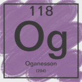 Periodic Tableステッカー – Oganesson シール (正面)