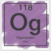 Periodic Tableステッカー – Oganesson シール (シート)