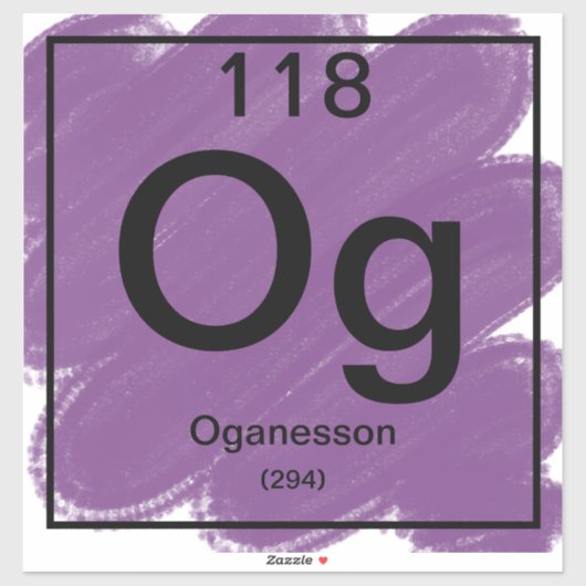 Periodic Tableステッカー – Oganesson シール (シート)